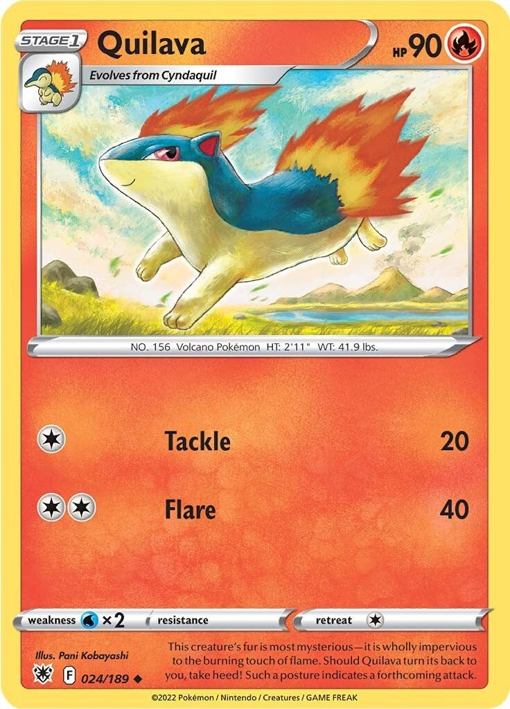 Image for Quilava (024/189) (SWSH10: Astral Radiance) - Pokemon