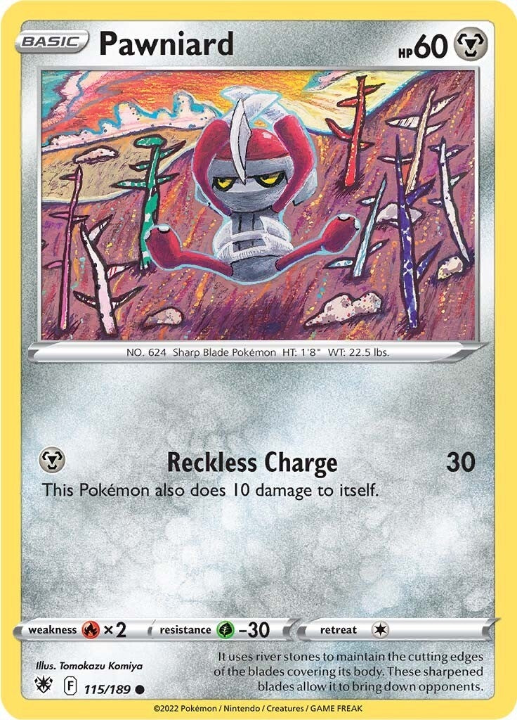 Image for Pawniard (115/189) (SWSH10: Astral Radiance) - Pokemon