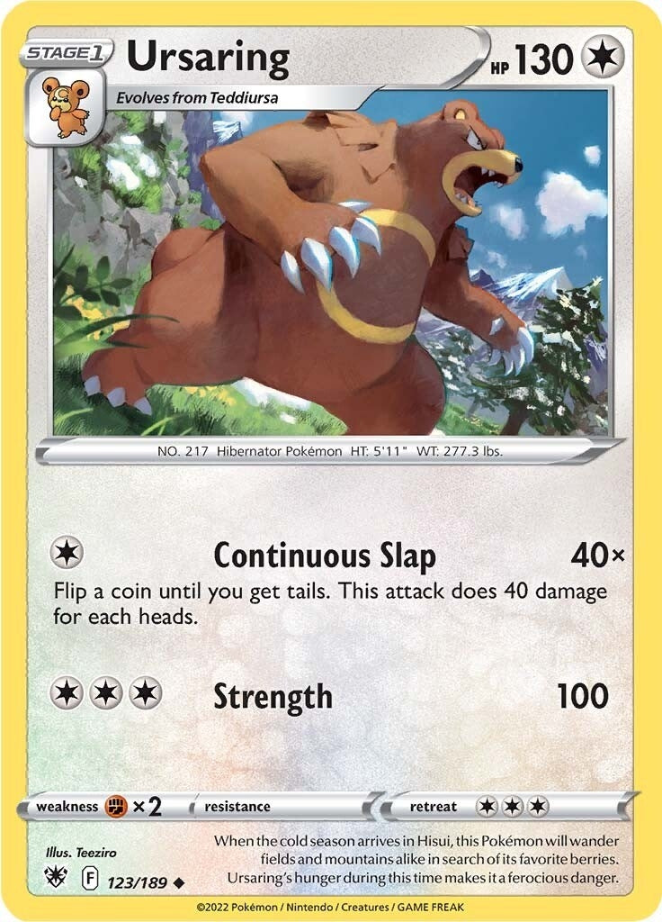 Image for Ursaring (123/189) (SWSH10: Astral Radiance) - Pokemon