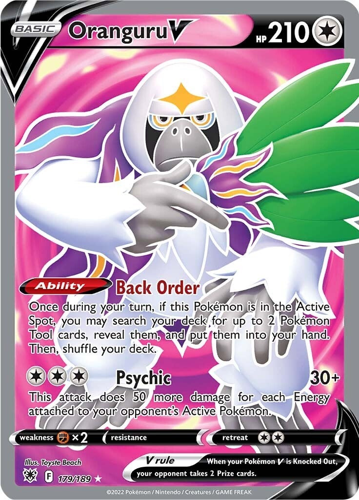 Image for Oranguru V (Full Art) (179/189) (SWSH10: Astral Radiance) - Pokemon