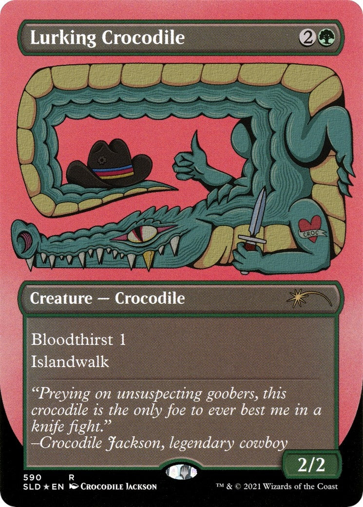Lurking Crocodile (Foil Etched) (590) (Secret Lair Drop Series)