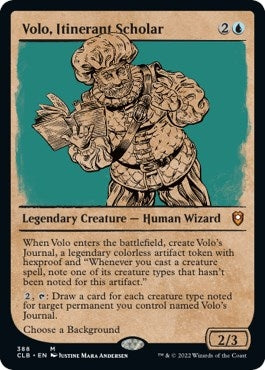 Volo, Itinerant Scholar (Showcase) (388) (Commander Legends: Battle for Baldur's Gate)
