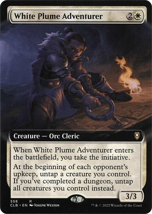 White Plume Adventurer (Extended Art) (558) (Commander Legends: Battle for Baldur's Gate)