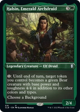 Halsin, Emerald Archdruid (Foil Etched) (516) (Commander Legends: Battle for Baldur's Gate)