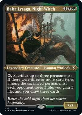 Baba Lysaga, Night Witch (Foil Etched) (525) (Commander Legends: Battle for Baldur's Gate)