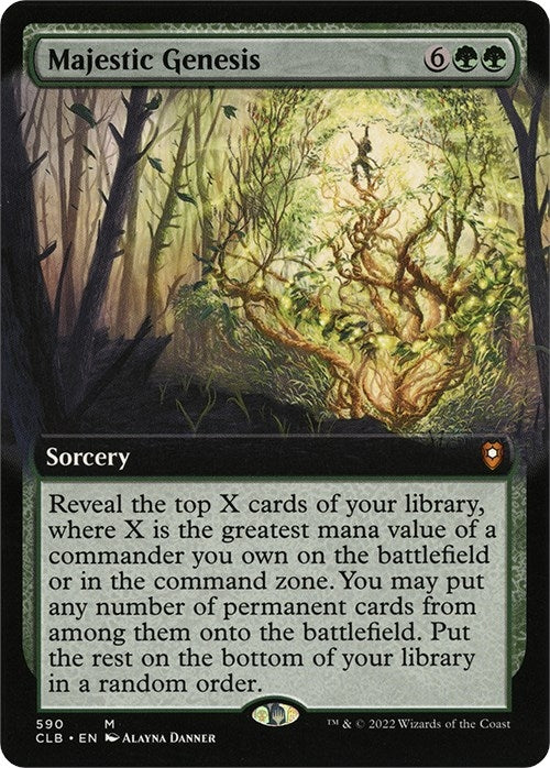 Majestic Genesis (Extended Art) (590) (Commander Legends: Battle for Baldur's Gate)