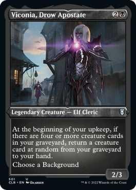 Viconia, Drow Apostate (Foil Etched) (501) (Commander Legends: Battle for Baldur's Gate)