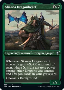 Skanos Dragonheart (Foil Etched) (521) (Commander Legends: Battle for Baldur's Gate)