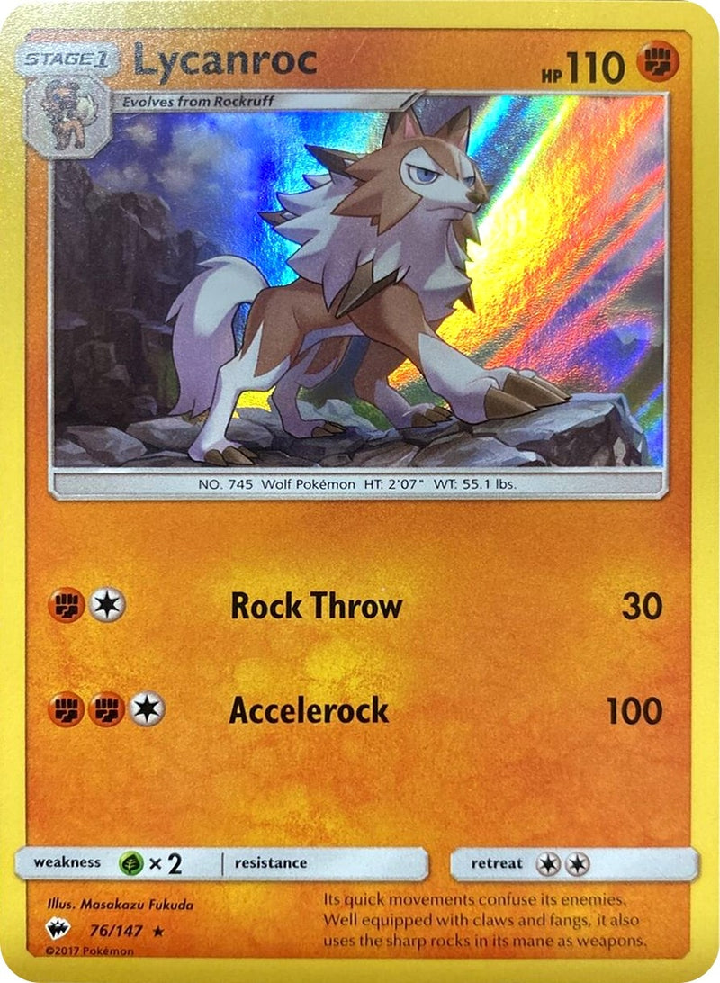 Image for Lycanroc - 76/147 (Water Web Holo) (076/147) (Miscellaneous Cards & Products) - Pokemon
