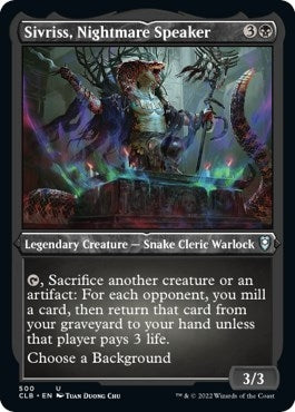 Sivriss, Nightmare Speaker (Foil Etched) (500) (Commander Legends: Battle for Baldur's Gate)