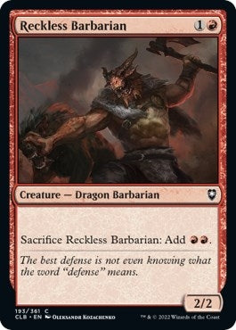 Reckless Barbarian (193) (Commander Legends: Battle for Baldur's Gate)
