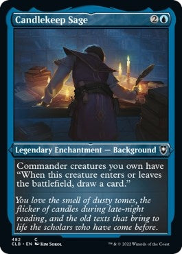 Candlekeep Sage (Foil Etched) (482) (Commander Legends: Battle for Baldur's Gate)