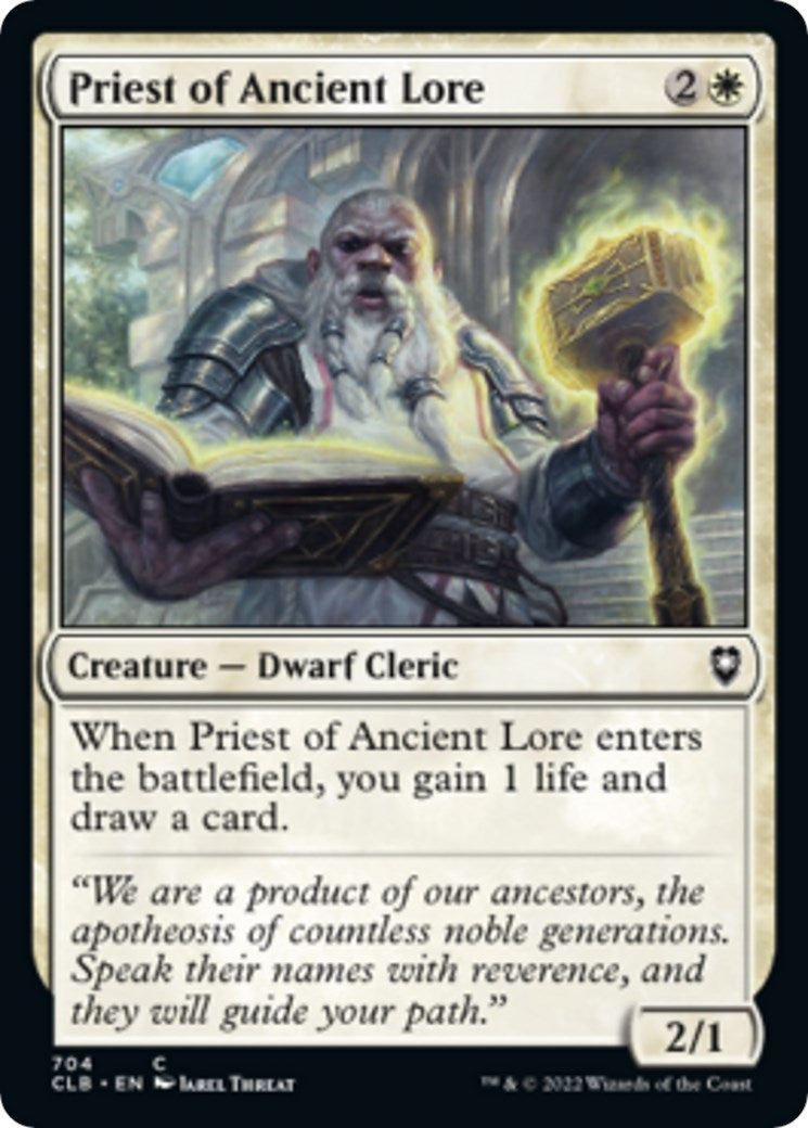Priest of Ancient Lore (704) (Commander Legends: Battle for Baldur's Gate)