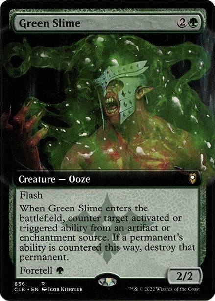 Green Slime (Extended Art) (636) (Commander Legends: Battle for Baldur's Gate)