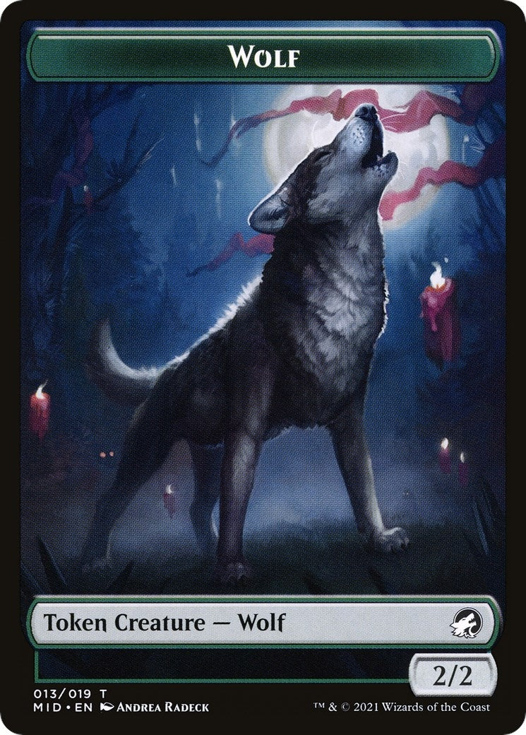 Wolf (013) // Treasure (015) Double-Sided Token (Challenger 2022) (13 // 15) (Unique and Miscellaneous Promos)