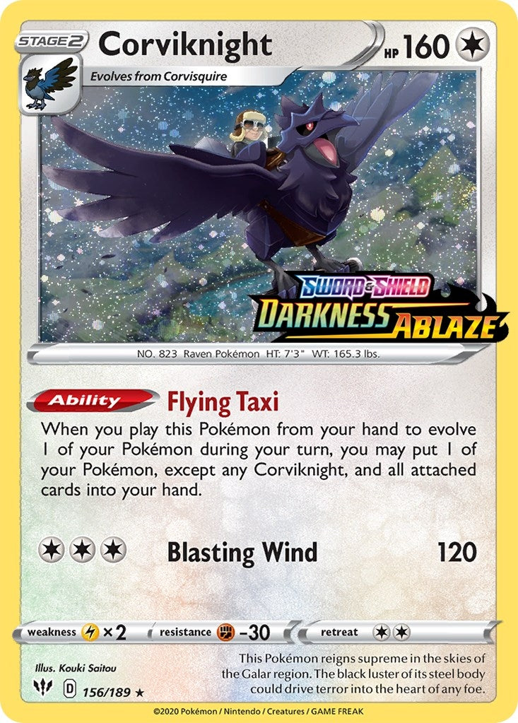 Image for Corviknight - 156/189 (Darkness Ablaze Stamped) (156/189) (Miscellaneous Cards & Products) - Pokemon