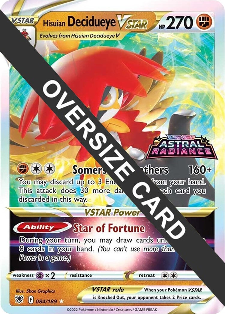 Image for Hisuian Decidueye VSTAR (084/189) (Jumbo Cards) - Pokemon