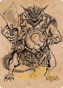 Thrakkus the Butcher Art Card (Gold-Stamped Signature) (77) (Art Series: Commander Legends: Battle for Baldur's Gate)