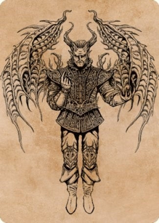 Raphael, Fiendish Savior Art Card (75/81) (75) (Art Series: Commander Legends: Battle for Baldur's Gate)