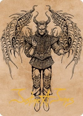 Raphael, Fiendish Savior Art Card (75/81) (Gold-Stamped Signature) (75) (Art Series: Commander Legends: Battle for Baldur's Gate)