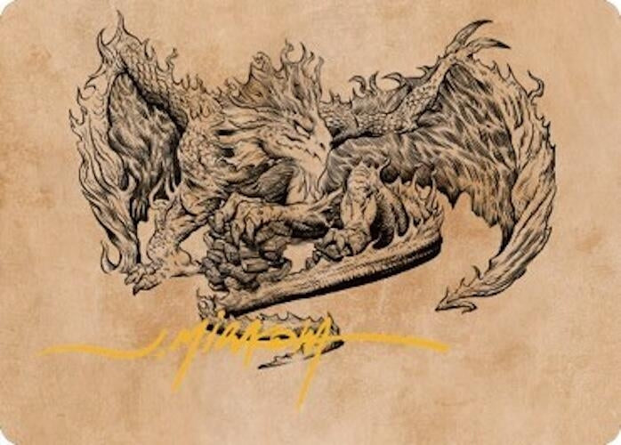 Miirym, Sentinel Wyrm Art Card (Gold-Stamped Signature) (71) (Art Series: Commander Legends: Battle for Baldur's Gate)