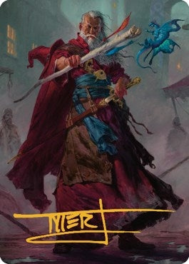 Elminster Art Card (64/81) (Gold-Stamped Signature) (64) (Art Series: Commander Legends: Battle for Baldur's Gate)