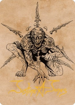Bhaal, Lord of Murder Art Card (Gold-Stamped Signature) (63) (Art Series: Commander Legends: Battle for Baldur's Gate)