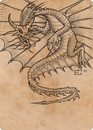 Ancient Gold Dragon Art Card (44/81) (44) (Art Series: Commander Legends: Battle for Baldur's Gate)