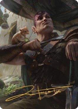 Minsc & Boo, Timeless Heroes Art Card (38/81) (Gold-Stamped Signature) (38) (Art Series: Commander Legends: Battle for Baldur's Gate)