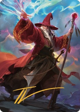 Elminster Art Card (36/81) (Gold-Stamped Signature) (36) (Art Series: Commander Legends: Battle for Baldur's Gate)