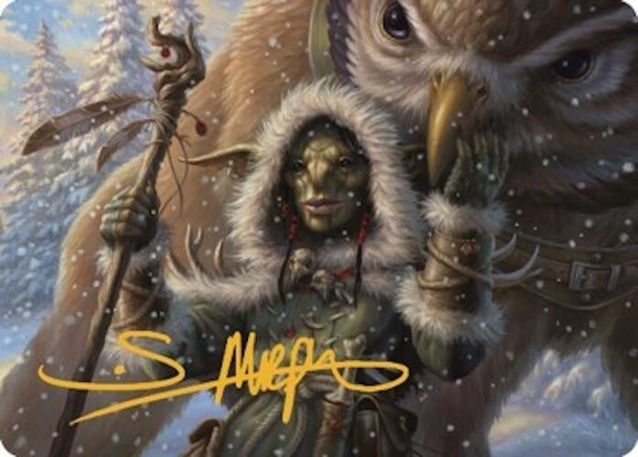 Owlbear Shepherd Art Card (Gold-Stamped Signature) (35) (Art Series: Commander Legends: Battle for Baldur's Gate)