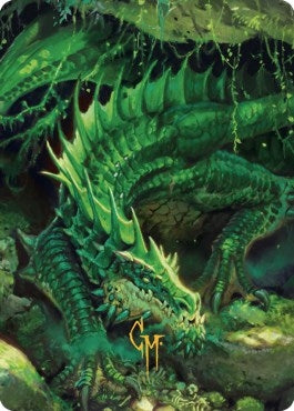Adult Green Dragon Art Card (Gold-Stamped Signature) (1) (Art Series: Commander Legends: Battle for Baldur's Gate)