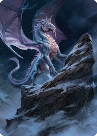 Ancient Silver Dragon Art Card (6/81) (6) (Art Series: Commander Legends: Battle for Baldur's Gate)