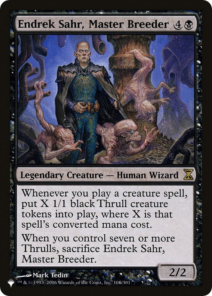 Endrek Sahr, Master Breeder (106/301) (The List Reprints)