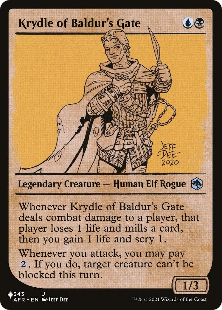 Krydle of Baldur's Gate (Showcase) (343/281) (The List Reprints)