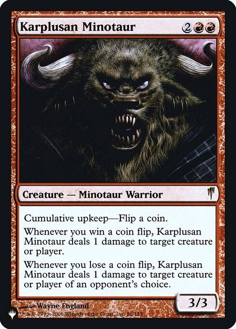 Karplusan Minotaur (86) (The List Reprints)
