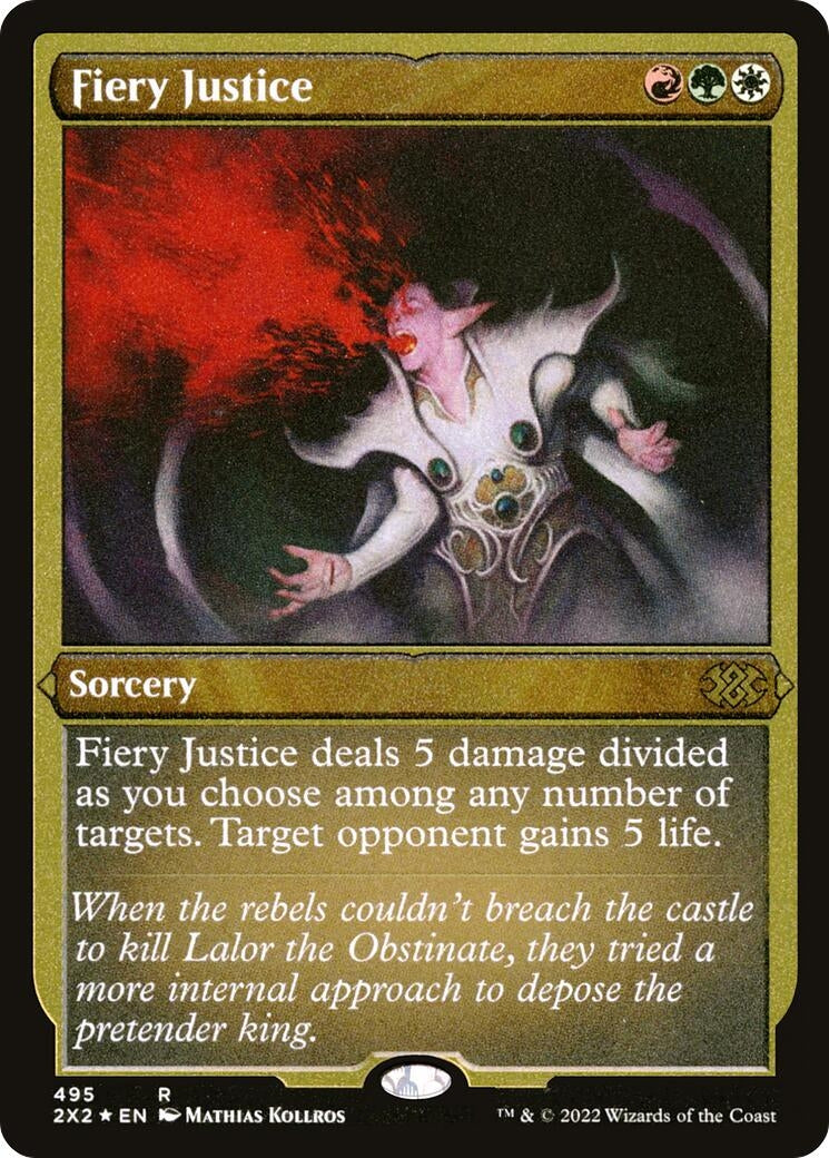 Fiery Justice (Foil Etched) (495) (Double Masters 2022)
