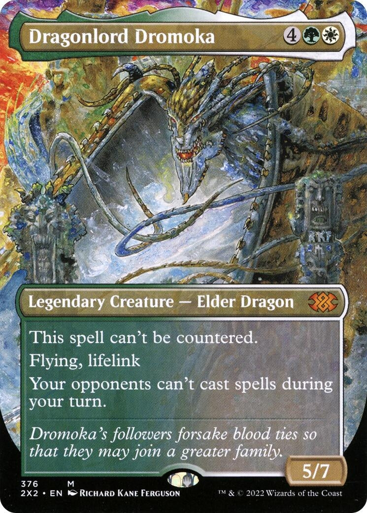 Dragonlord Dromoka (Borderless) (376) (Double Masters 2022)