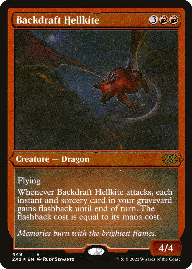 Backdraft Hellkite (Foil Etched) (449) (Double Masters 2022)