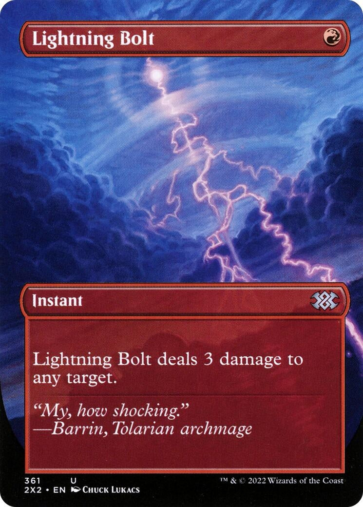Lightning Bolt (Borderless) (361) (Double Masters 2022)