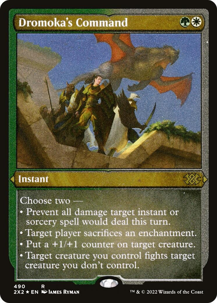 Dromoka's Command (Foil Etched) (490) (Double Masters 2022)