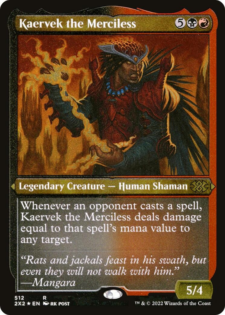 Kaervek the Merciless (Foil Etched) (512) (Double Masters 2022)