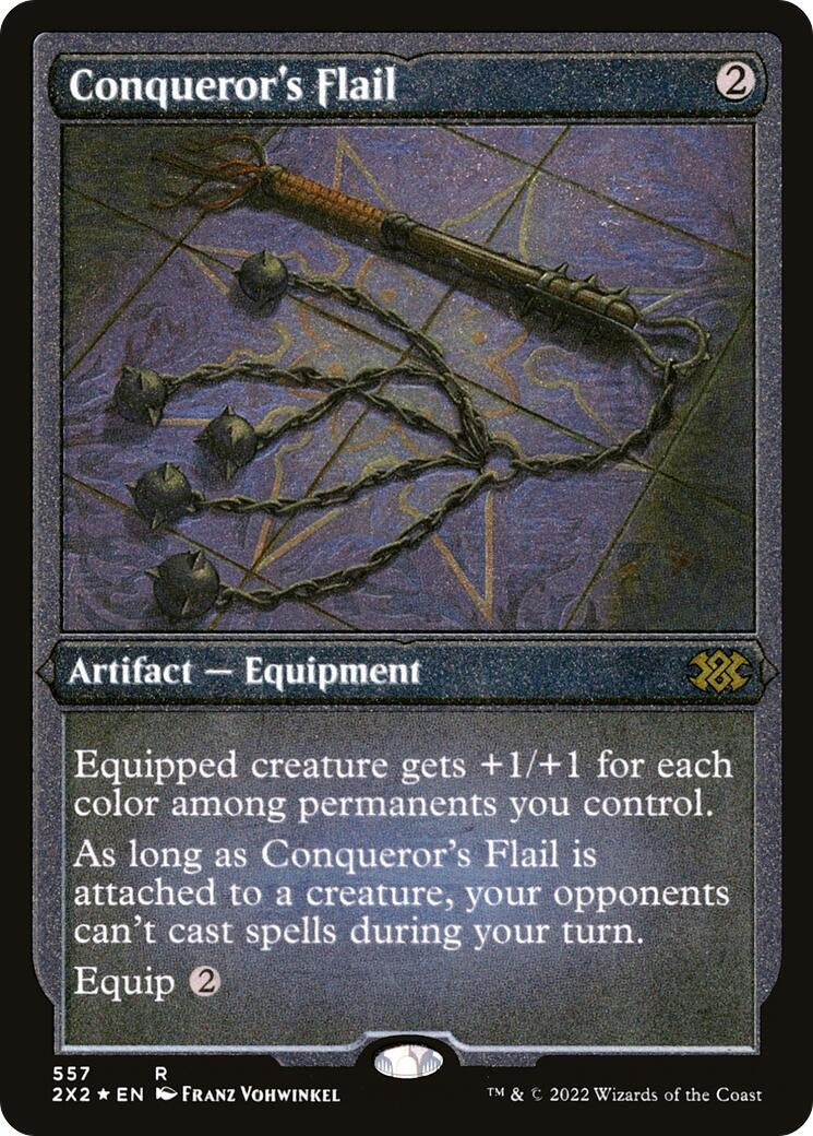 Conqueror's Flail (Foil Etched) (557) (Double Masters 2022)