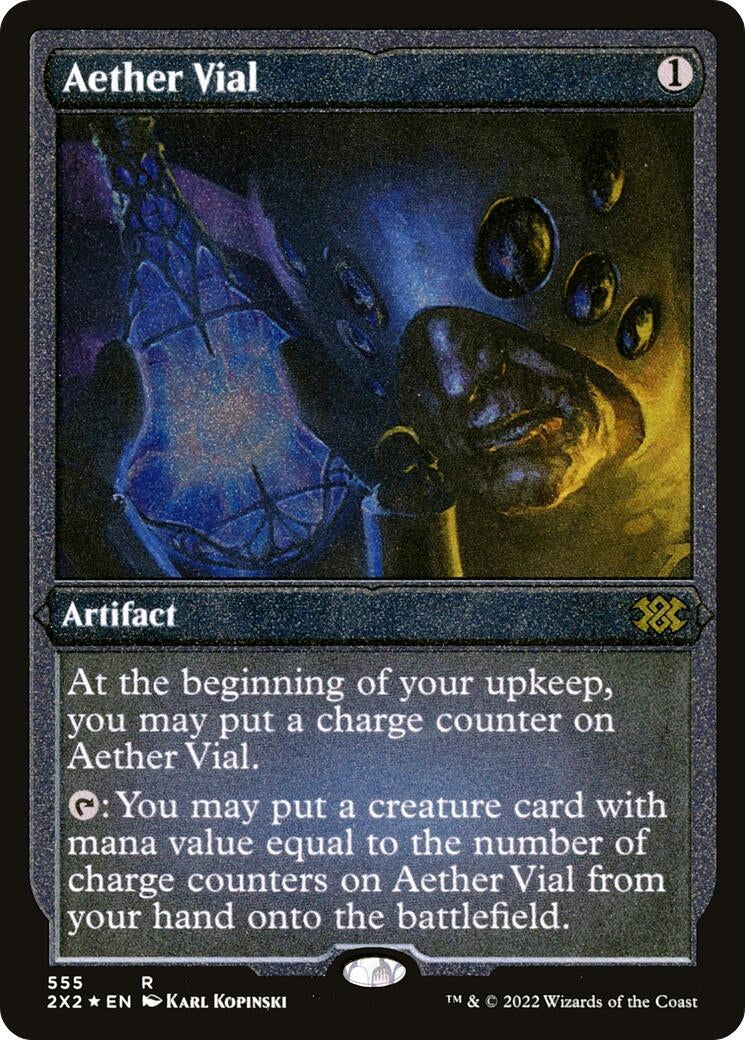 Aether Vial (Foil Etched) (555) (Double Masters 2022)