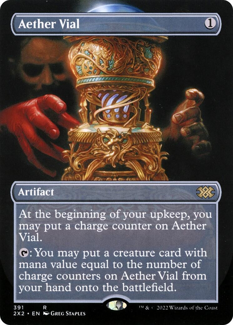 Aether Vial (Borderless) (391) (Double Masters 2022)