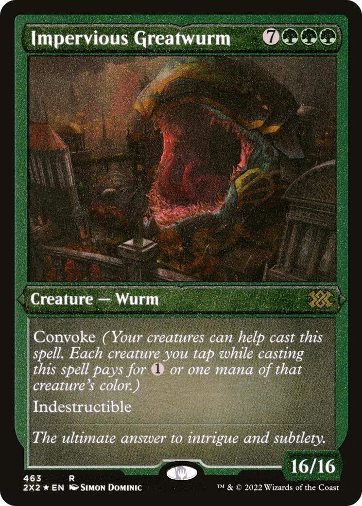 Impervious Greatwurm (Foil Etched) (463) (Double Masters 2022)