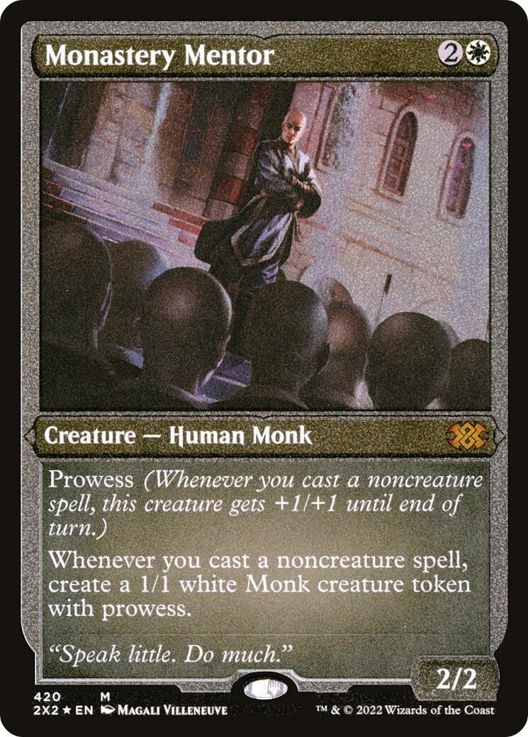 Monastery Mentor (Foil Etched) (420) (Double Masters 2022)