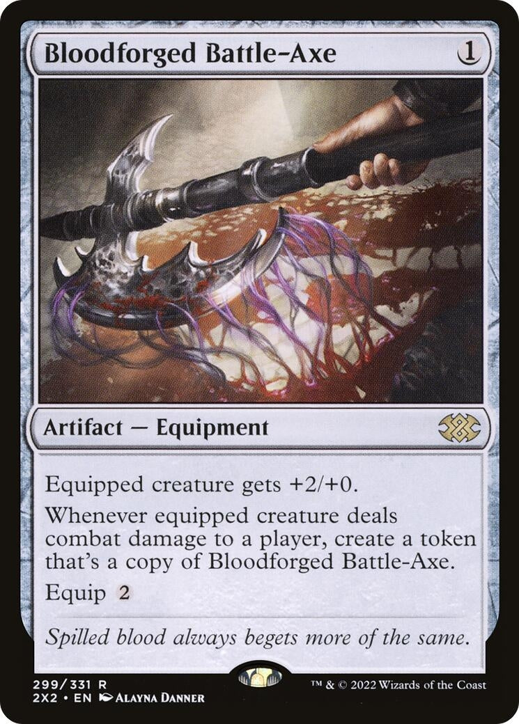 Bloodforged Battle-Axe (299) (Double Masters 2022)