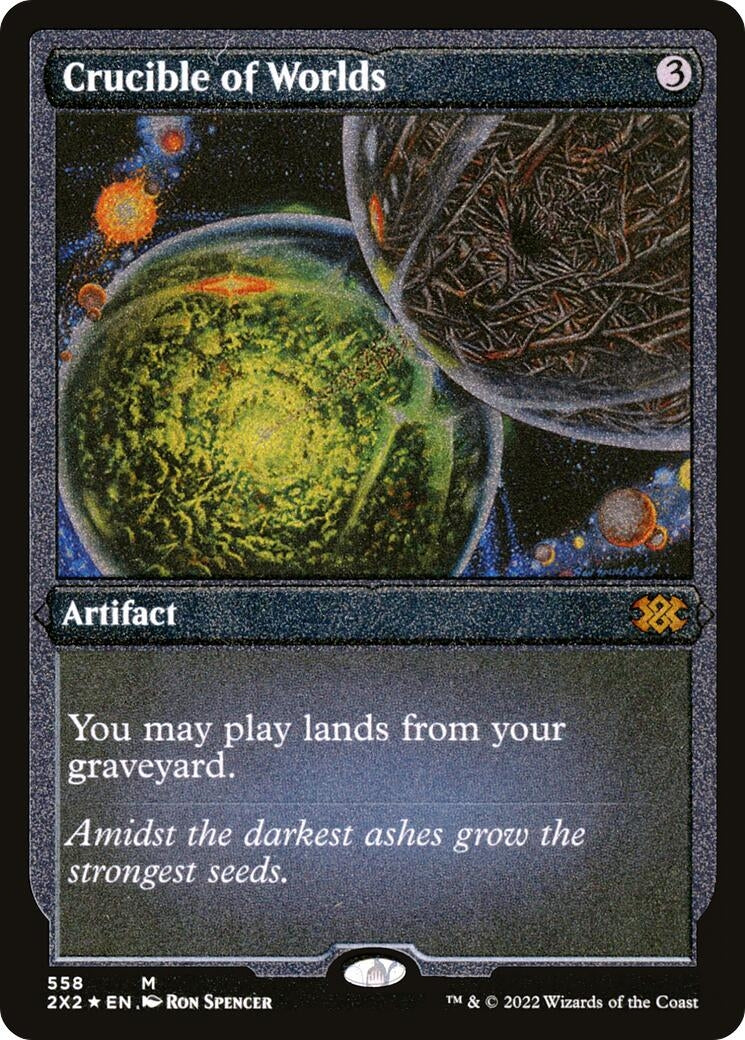 Crucible of Worlds (Foil Etched) (558) (Double Masters 2022)