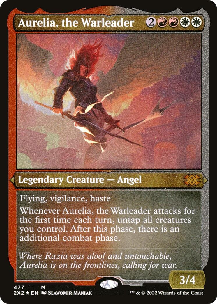 Aurelia, the Warleader (Foil Etched) (477) (Double Masters 2022)